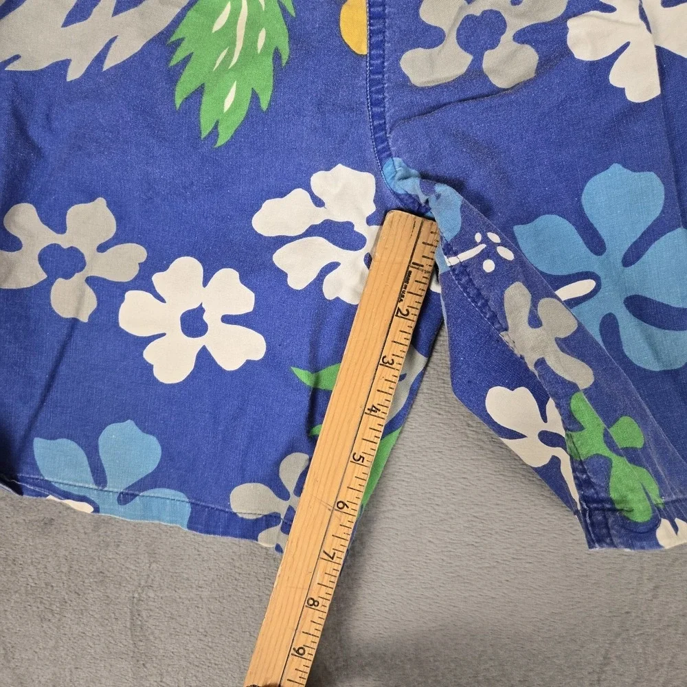 Vintage Ocean Pacific Board Shorts Boy's‎ Large Blue Floral Swim Trunks Y2k